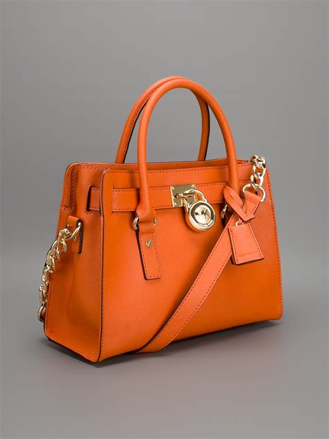 michael kors orange bag tote|designer large orange purses handbags.